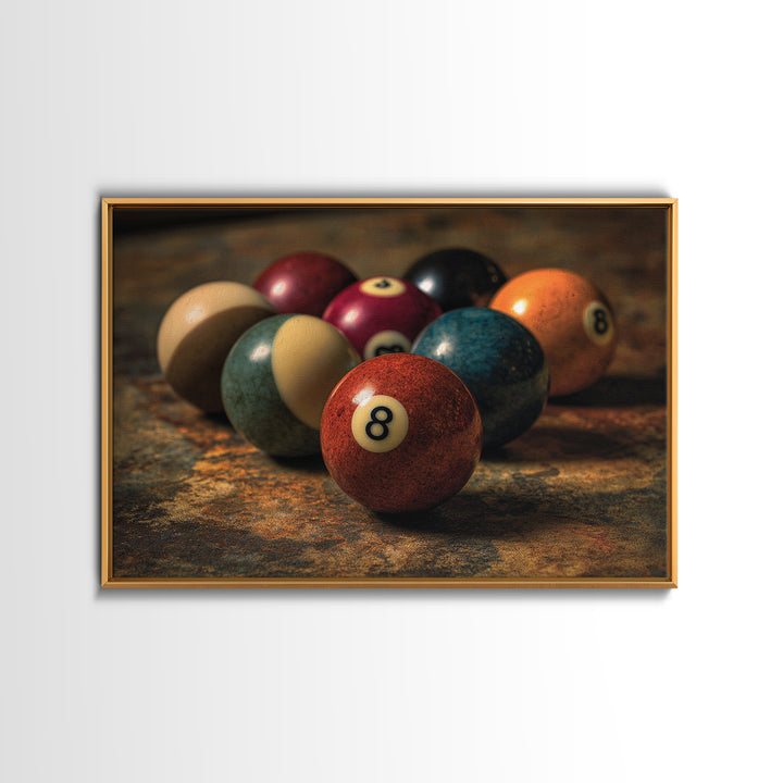 Billiards Eight Ball Canvas Print, Game Room Art, Black Woman Art, Game Room Decor, Play, Retro Art, Whimsical Wall Art, GRA-3x2-30
