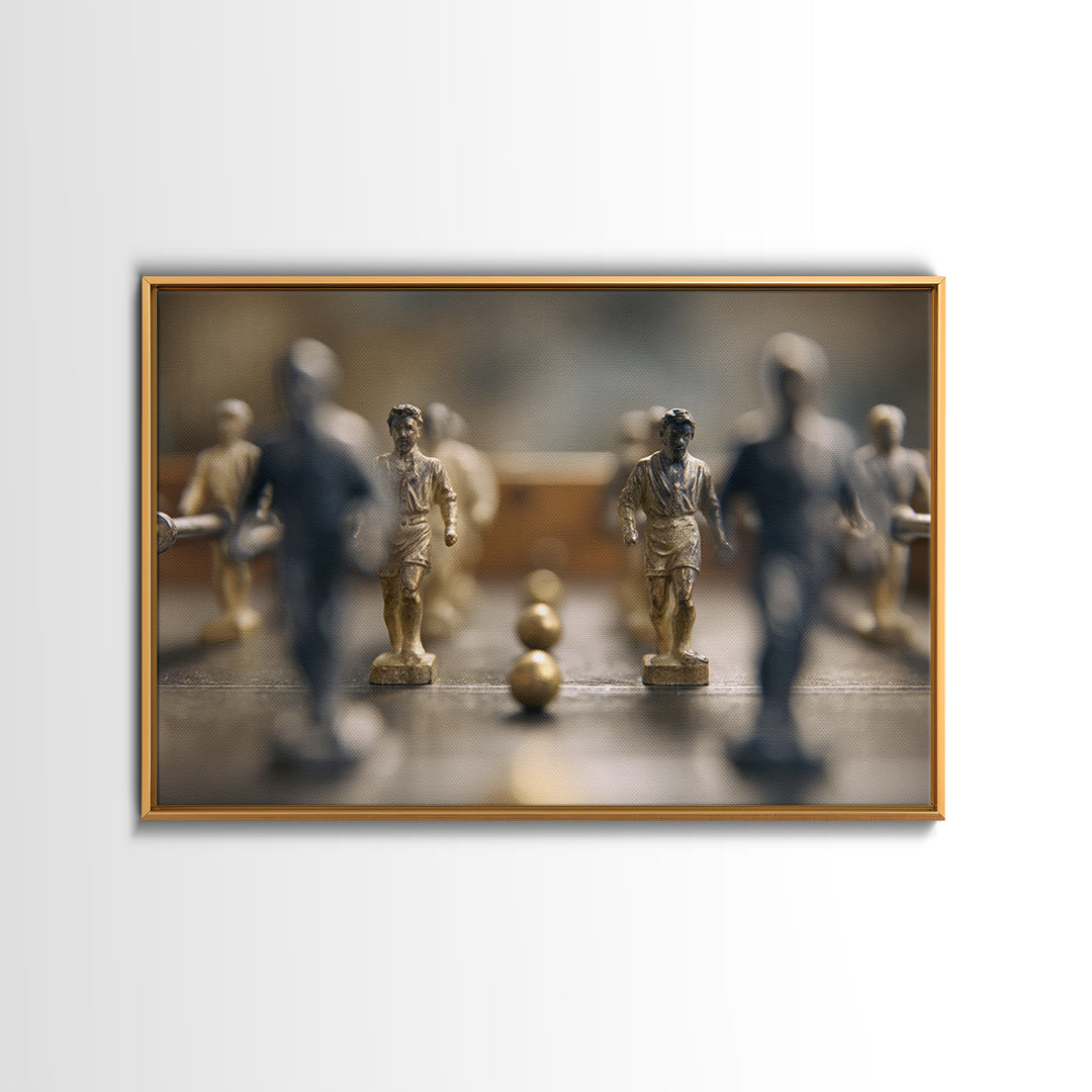 Foosball Player Figures Framed Canvas Print, Game Room Art, Original Artwork, Game Room Decor, Fine Art, Play, GRA-3x2-85