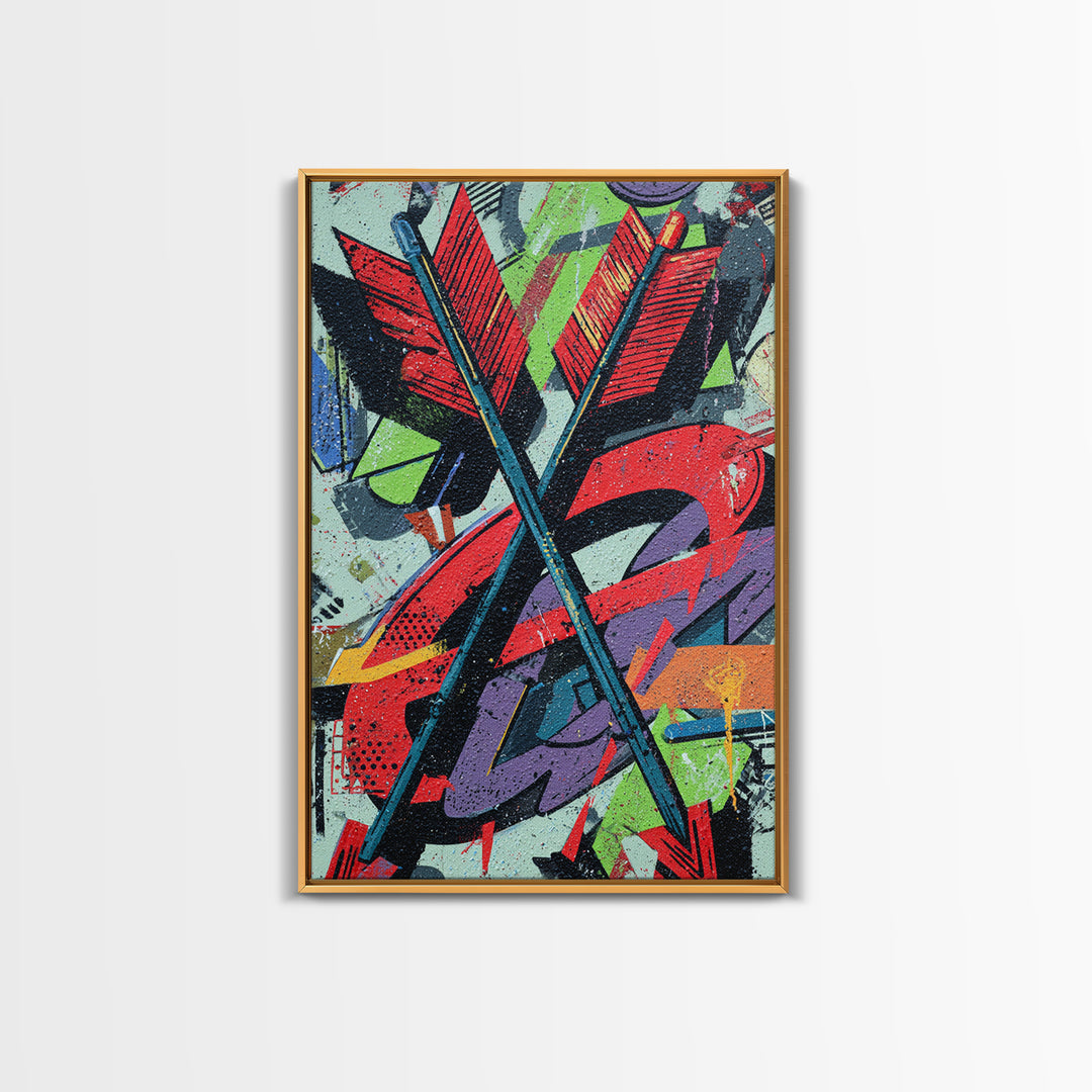 Wildstyle Arrows and Loops as Abstraction Canvas Print, Graffiti Art, Canvas Art, Living Room Decor, Fine Art, Street, GRF-2x3-71