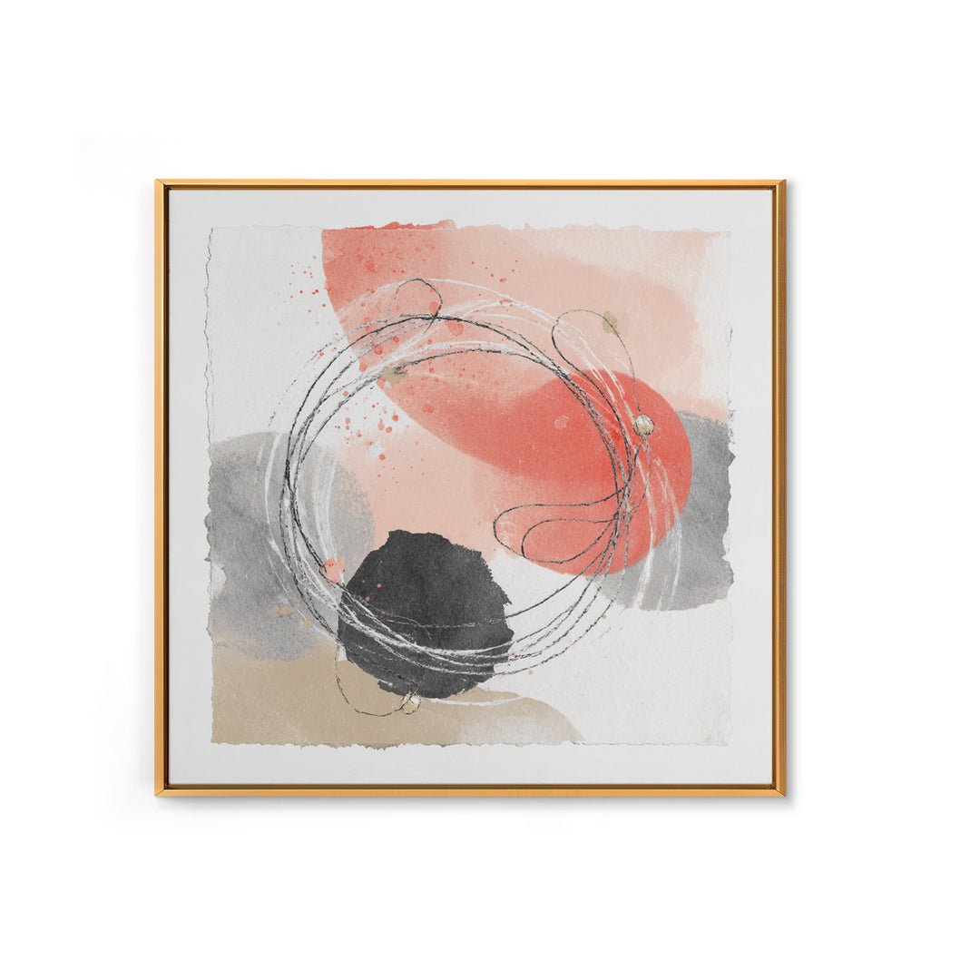 Jump Rope Motion Forming Circular Energy Lines Framed Canvas Print, Gym Art, Room Decor, Gym Decor, Abstract Art, Strength, GYM-1x1-29