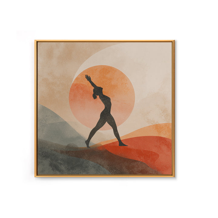 Fitness Woman Stretching Canvas Print, Gym Art, Luxury Decor, Gym Decor, Strength, Living Room Decor, Abstract Wall Art, GYM-1x1-69