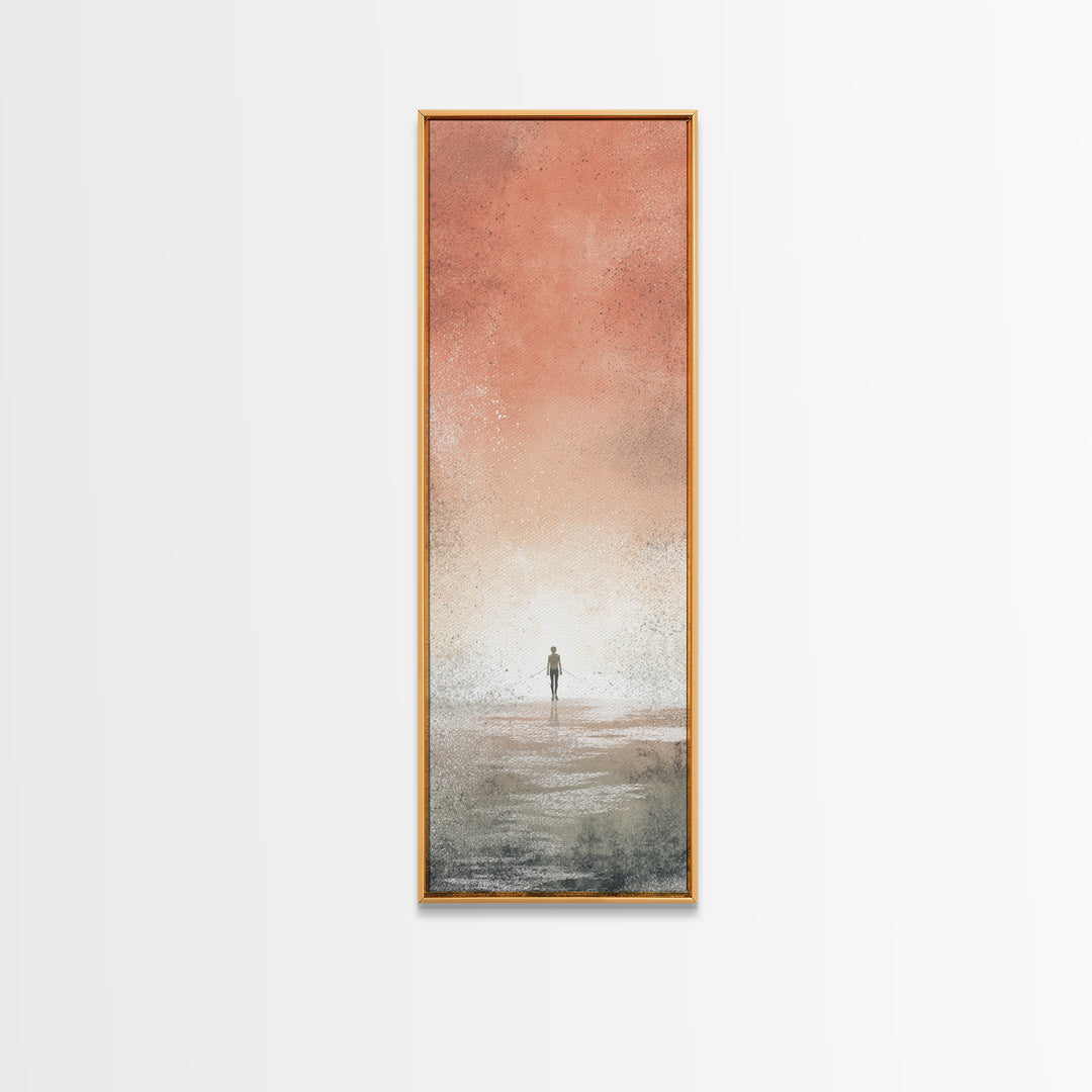 Rowing Athlete with Water Spray and Rhythm Canvas Print, Gym Art, Home Gym Sign, Gym Decor, Watercolor Art, Strength, GYM-1x3-1