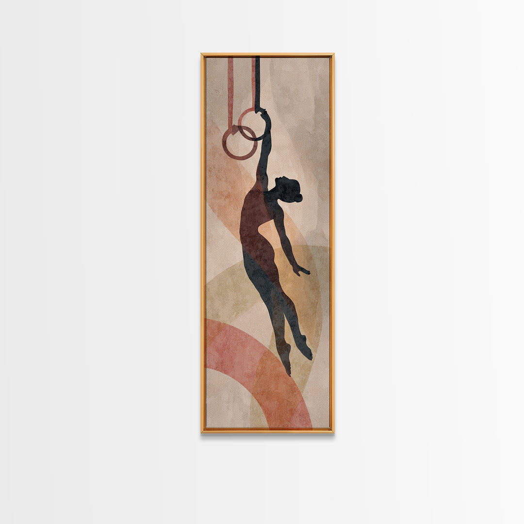 Gymnast Rings Athlete Canvas Print, Gym Art, Home Gym Decor, Gym Decor, Abstract Art, Strength, Art Print, Room Decor, GYM-1x3-51