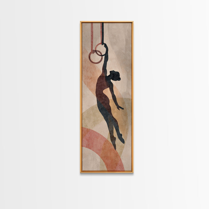 Gymnast Rings Athlete Canvas Print, Gym Art, Home Gym Decor, Gym Decor, Abstract Art, Strength, Art Print, Room Decor, GYM-1x3-51
