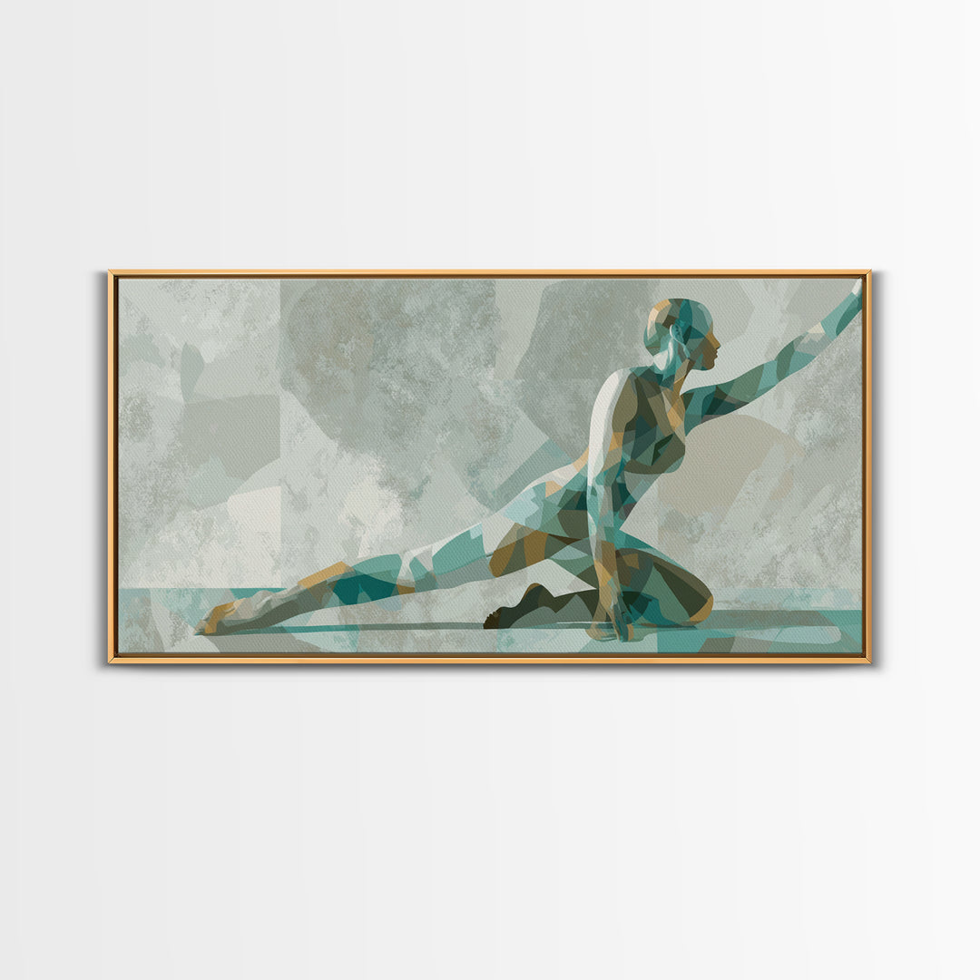 Fitness Woman Stretching Canvas Print, Gym Art, Sports Decor, Gym Decor, Fine Art, Strength, Home Gym Sign, Gallery Decor, GYM-2x1-89