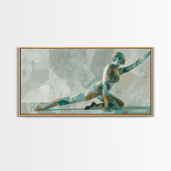 Fitness Woman Stretching Canvas Print, Gym Art, Sports Decor, Gym Decor, Fine Art, Strength, Home Gym Sign, Gallery Decor, GYM-2x1-89