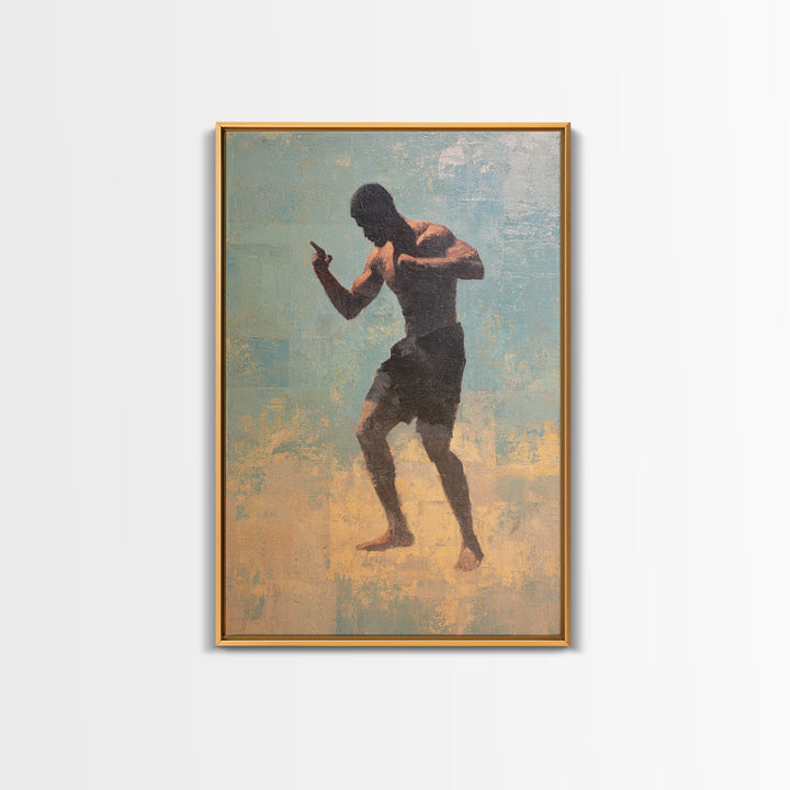 Black and White Wrestler Action Study Framed Canvas Print, Gym Art, Bar Art, Gym Decor, Fine Art, Strength, Gym Sign, GYM-2x3-78