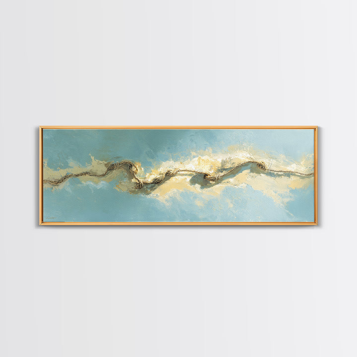 Cross Training Rope Wave Abstraction Framed Canvas Print, Gym Art, Gym Decor, Abstract Art, Strength, Luxury Decor, Art Print, GYM-3x1-12