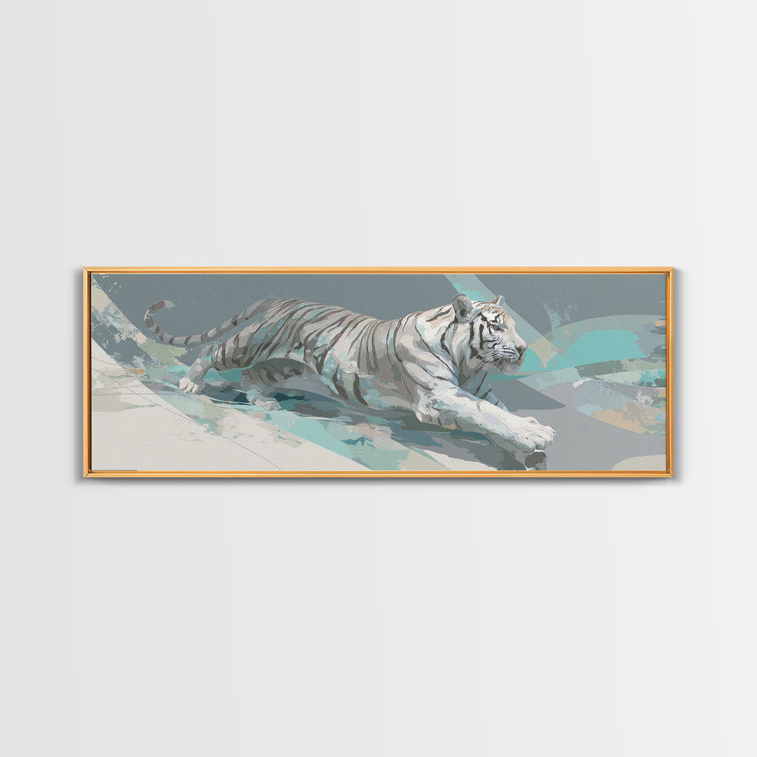 Tiger Representing Strength and Focus Canvas Print, Gym Art, Gym Decor, Fine Art, Strength, Statement Artwork, Boho Decor, GYM-3x1-33