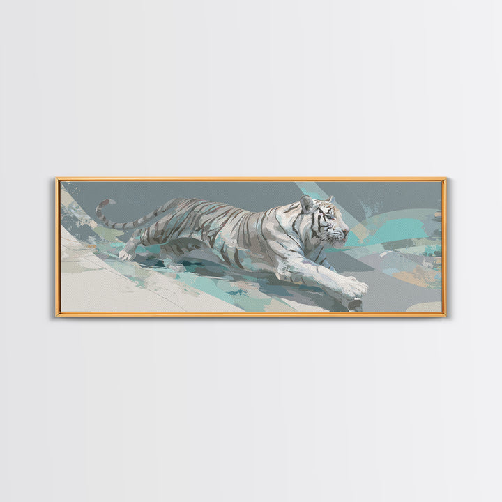 Tiger Representing Strength and Focus Canvas Print, Gym Art, Gym Decor, Fine Art, Strength, Statement Artwork, Boho Decor, GYM-3x1-33