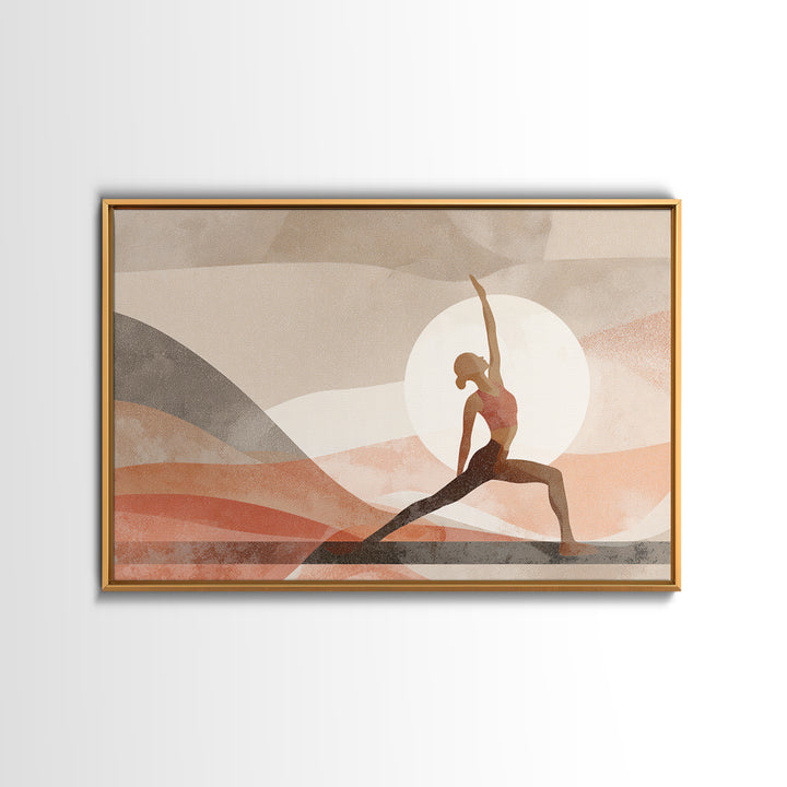 Fitness Woman Stretching Canvas Print, Gym Art, Bodybuilding Poster, Gym Decor, Strength, Modern Decor, Fine Art Print, GYM-3x2-1