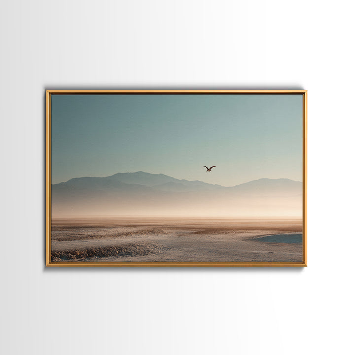Eagle Soaring as Motivation Symbol Framed Canvas Print, Gym Art, Wall Art, Gym Decor, Oil Painting, Strength, Man Cave Decor, GYM-3x2-100
