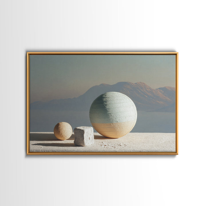 Medicine Ball and Chalk Still Life Canvas Print, Gym Art, Printable Wall Art, Gym Decor, Fine Art, Strength, Sports Decor, GYM-3x2-75