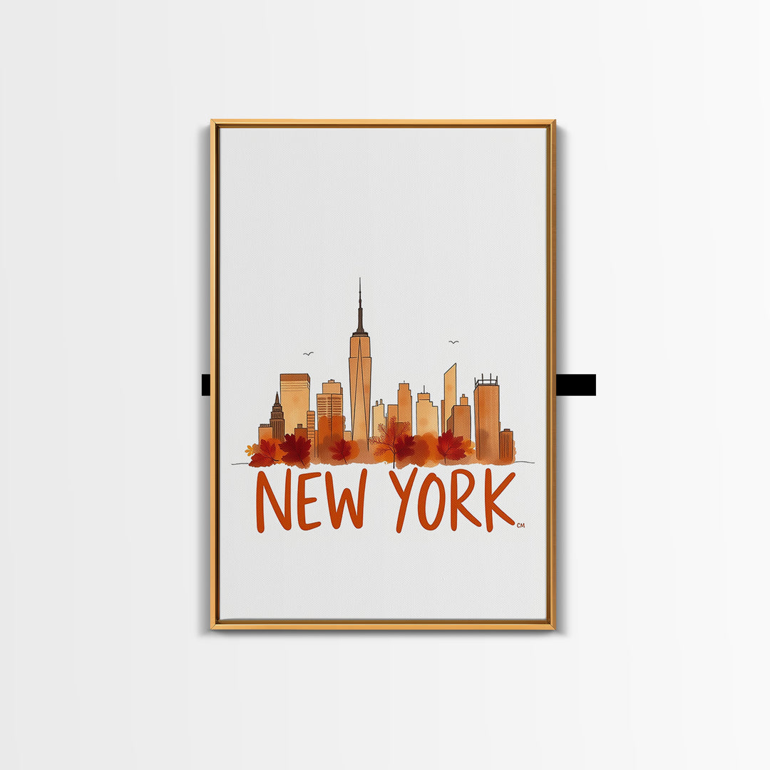 New York Travel Poster, Canvas Print, Illustrated City Wall Art, New York Poster Print, City Travel Prints, Gift For Travelers