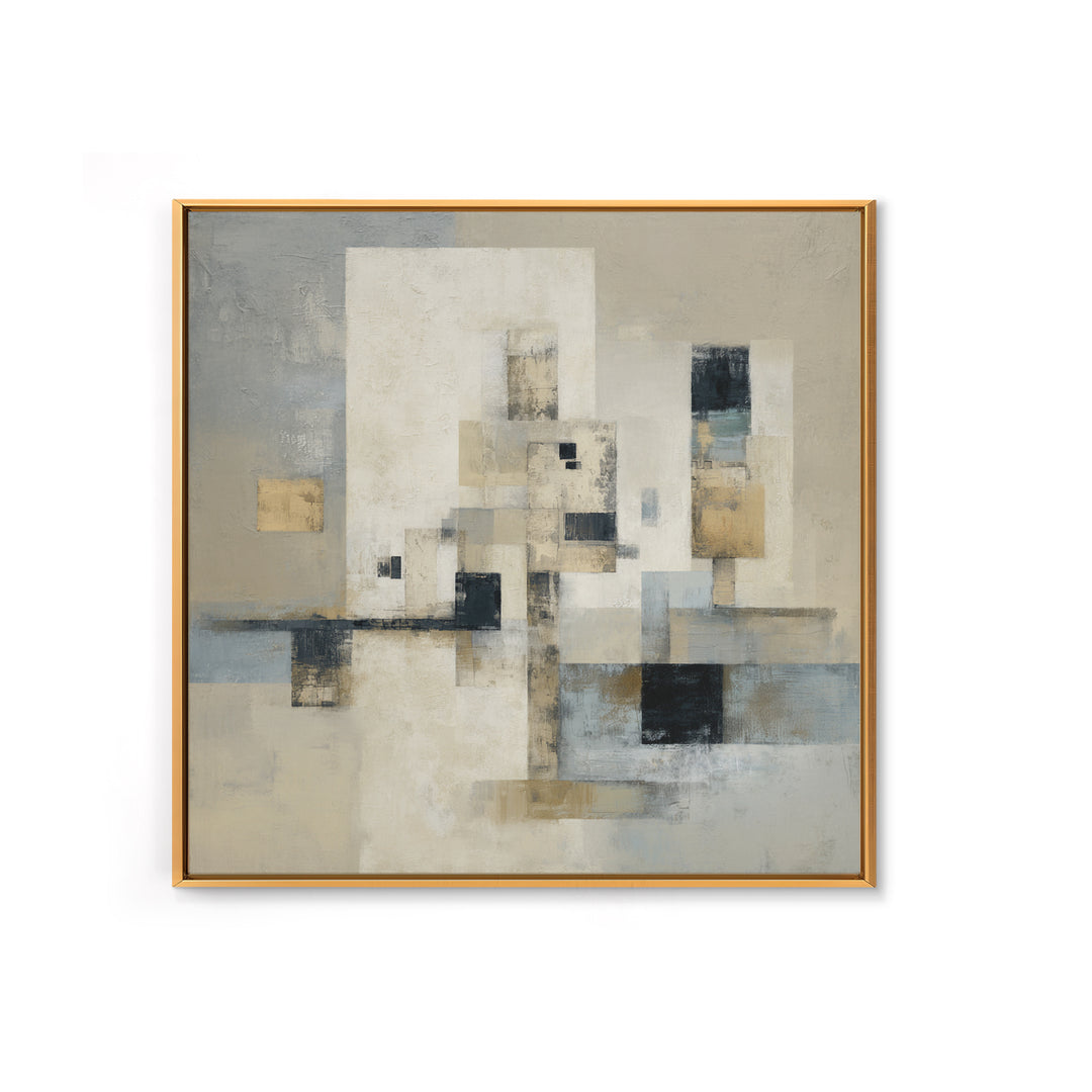 Sophisticated Neutral Abstract Framed Canvas Print, Hotel Art, Modern Decor, Hotel Decor, Abstract Art, Boutique, Poster, HOT-1x1-1