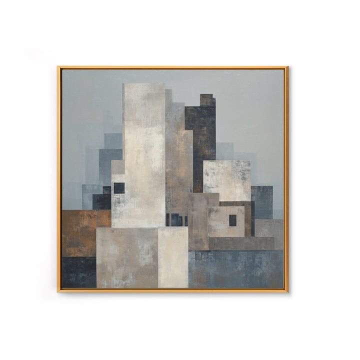 Quiet City Skyline Canvas Print, Hotel Art, Travel Poster, Hotel Decor, Abstract Art, Boutique, Minimalist Decor, HOT-1x1-26