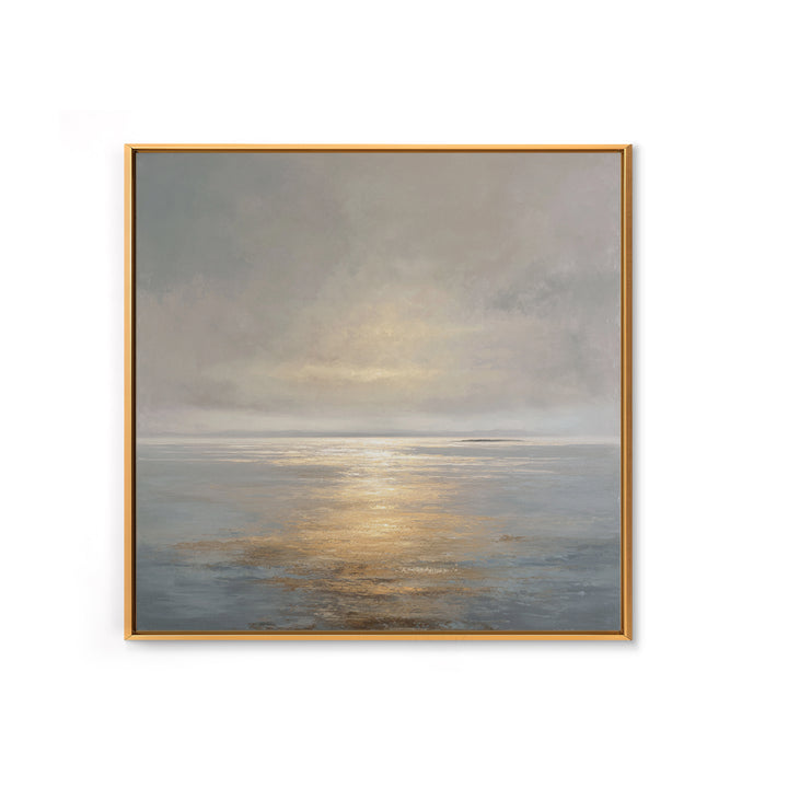 Large Calming Seascape Canvas Print, Hotel Art, Art Deco, Hotel Decor, Boutique, Minimalist Wall Art, Gallery Wall Art, HOT-1x1-3