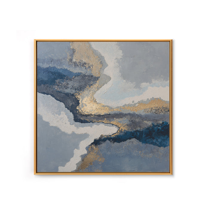 Soft Abstract Wave Forms Framed Canvas Print, Hotel Art, Beach House Decor, Hotel Decor, Abstract Art, Boutique, HOT-1x1-34