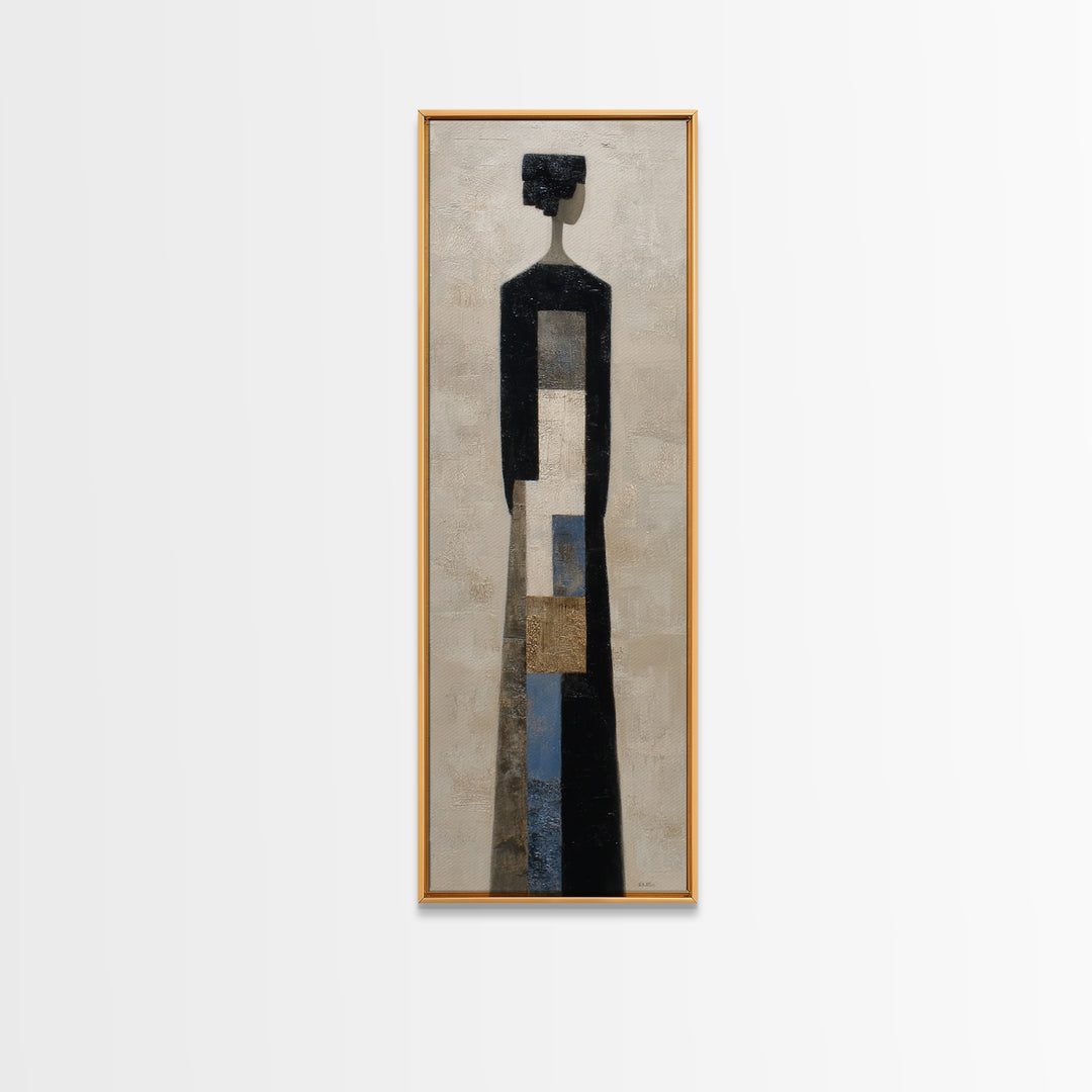 Simple Black Line Figure Canvas Print, Hotel Art, Living Room Decor, Hotel Decor, Boutique, City Wall Art, Beach House Decor, HOT-1x3-11