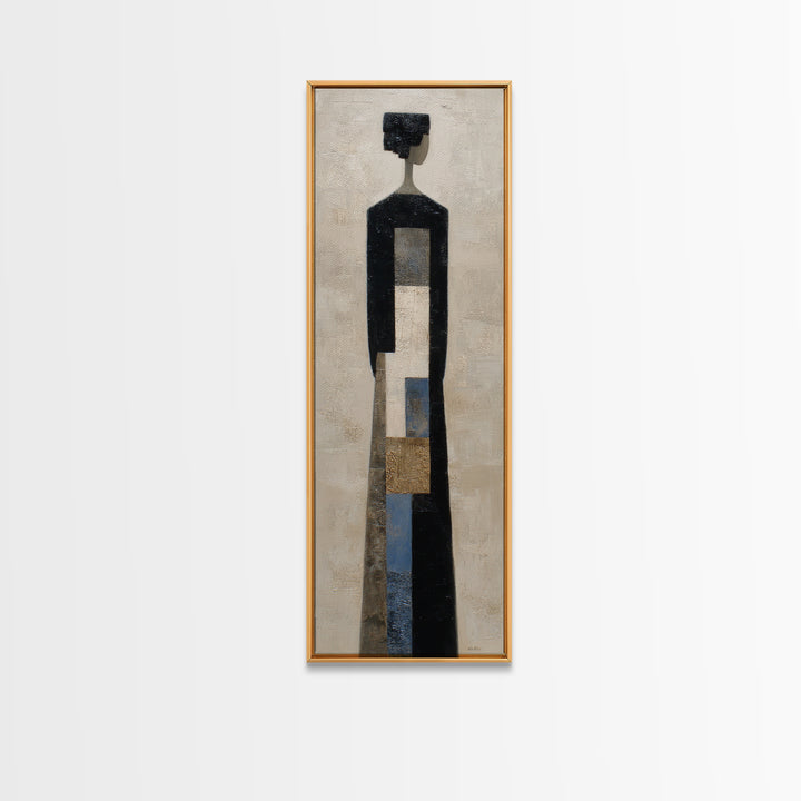 Simple Black Line Figure Canvas Print, Hotel Art, Living Room Decor, Hotel Decor, Boutique, City Wall Art, Beach House Decor, HOT-1x3-11