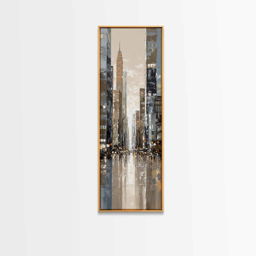 Quiet City Skyline Canvas Print, Hotel Art, Gallery Decor, Hotel Decor, Fine Art, Boutique, Wall Art, Home Decor, Poster, HOT-1x3-14