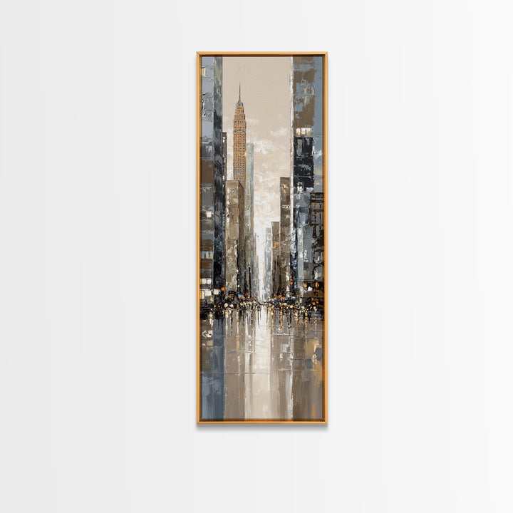 Quiet City Skyline Canvas Print, Hotel Art, Gallery Decor, Hotel Decor, Fine Art, Boutique, Wall Art, Home Decor, Poster, HOT-1x3-14