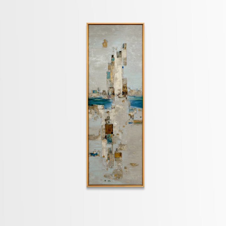 Large Calming Seascape Framed Canvas Print, Hotel Art, Art Deco, Hotel Decor, Fine Art, Boutique, Minimalist Wall Art, HOT-1x3-15