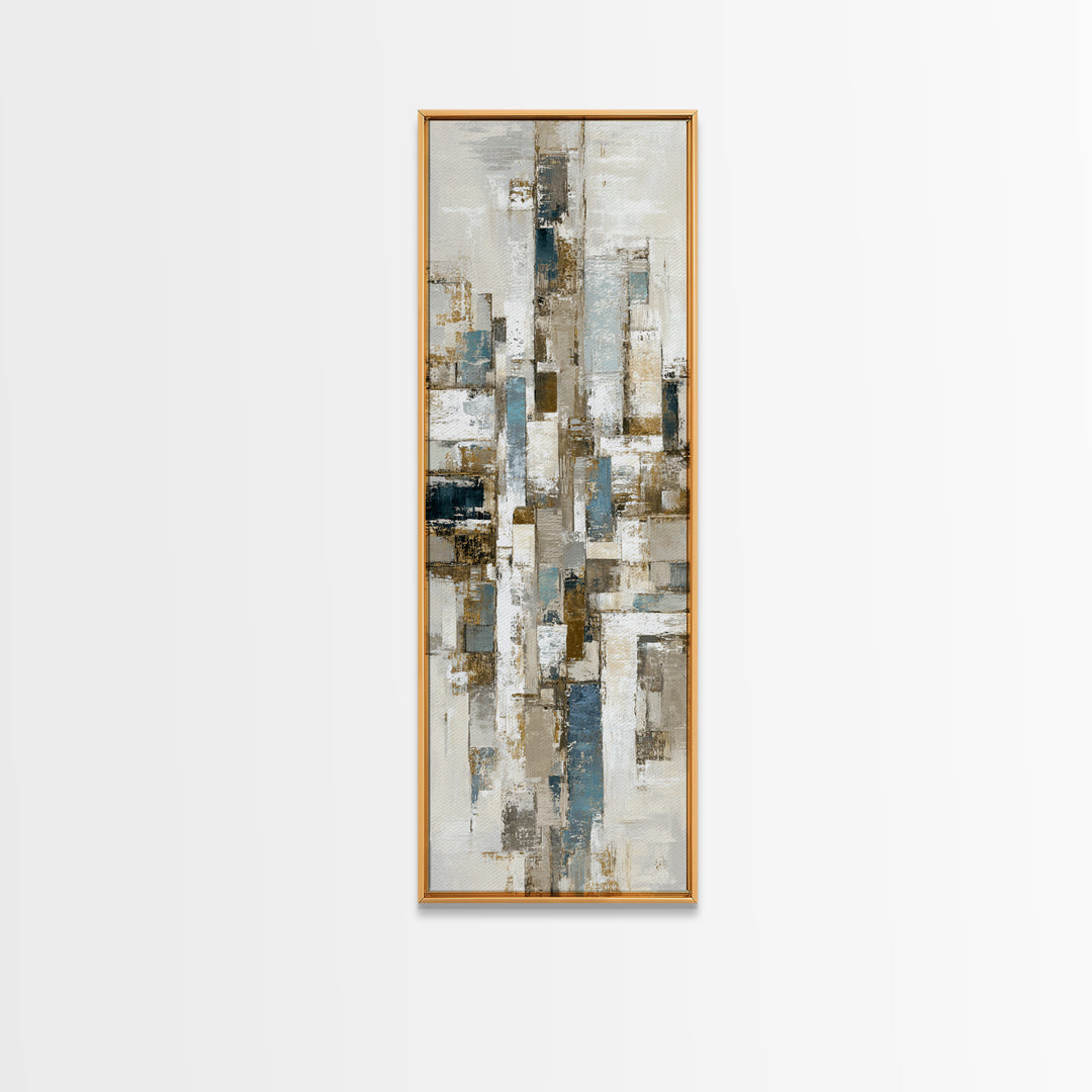 City Map Abstract Lines Without Readable Labels Framed Canvas Print, Hotel Art, Print, Hotel Decor, Abstract Art, Boutique, HOT-1x3-36