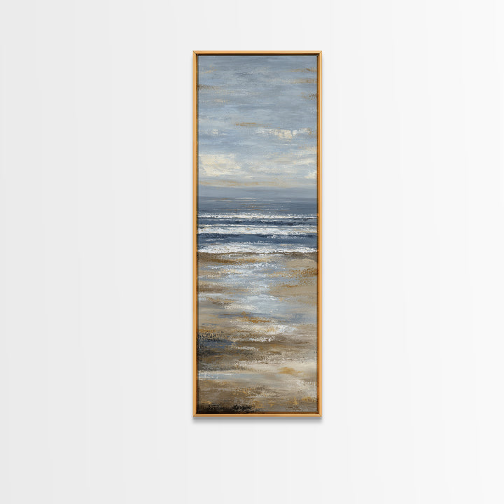 Mediterranean Terrace View Focused on Sea and Framed Canvas Print, Hotel Art, Modern Wall Art, Hotel Decor, Fine Art, Boutique, HOT-1x3-47