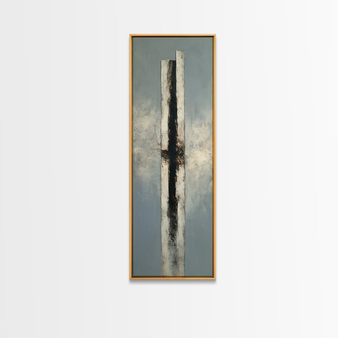 Minimal Sculpture Shapes Canvas Print, Hotel Art, Hazbin Hotel, Hotel Decor, Abstract Art, Boutique, Coastal Wall Art, HOT-1x3-48