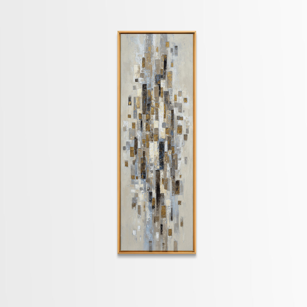 Gold Accented Abstract for Upscale Lobby Canvas Print, Hotel Art, Modern Decor, Hotel Decor, Abstract Art, Boutique, Poster, HOT-1x3-49