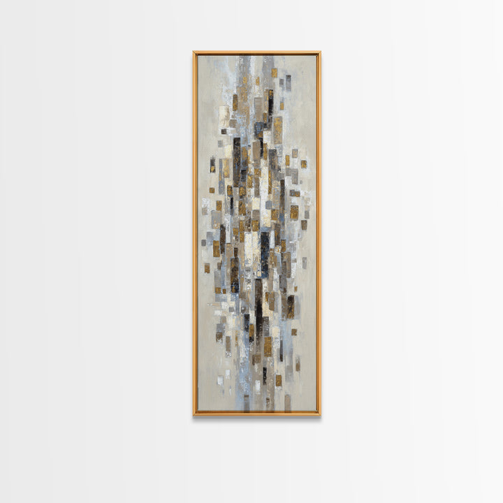 Gold Accented Abstract for Upscale Lobby Canvas Print, Hotel Art, Modern Decor, Hotel Decor, Abstract Art, Boutique, Poster, HOT-1x3-49