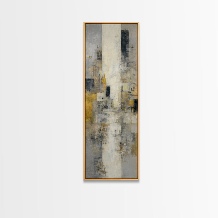 Large Cloudscape with Subtle Drama Framed Canvas Print, Hotel Art, Textured Painting, Hotel Decor, Fine Art, Boutique, HOT-1x3-53