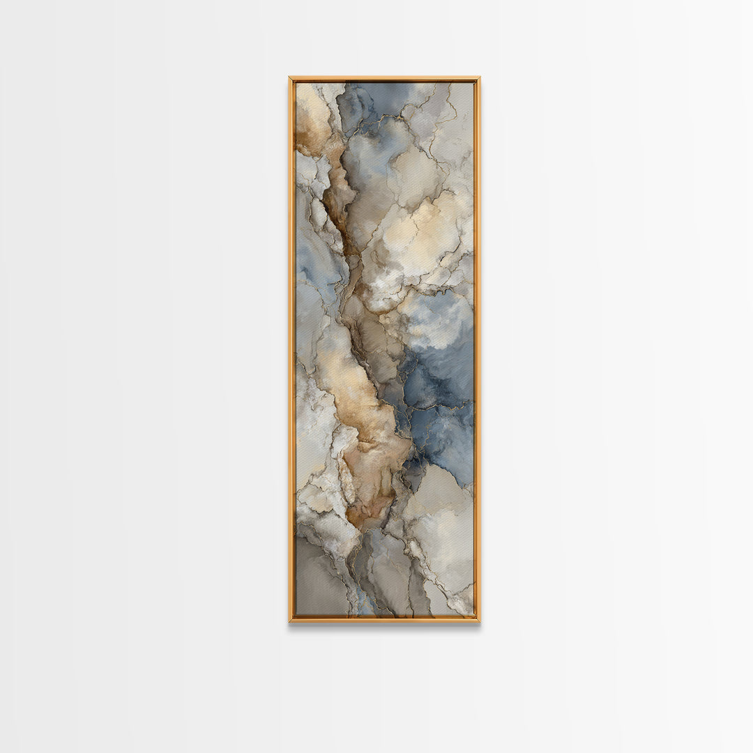 Abstract Marble Texture Canvas Print, Hotel Art, Coastal Wall Art, Hotel Decor, Boutique, Fine Art Print, Statement Artwork, HOT-1x3-55