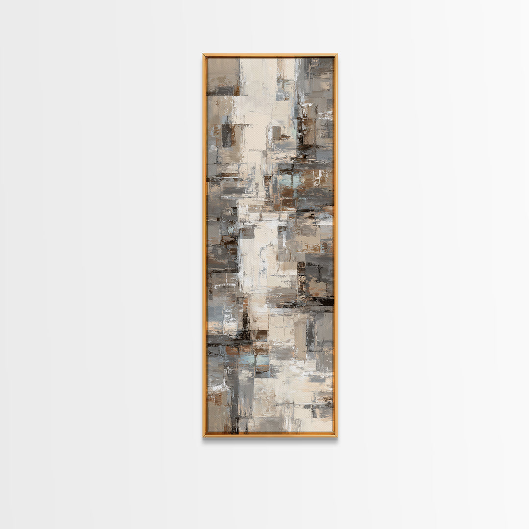 City Map Abstract Lines Without Readable Labels Canvas Print, Hotel Art, Art Deco, Hotel Decor, Boutique, Minimalist Wall Art, HOT-1x3-60