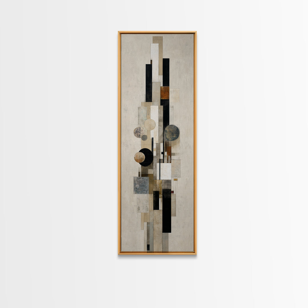 Modern Geometric Composition Canvas Print, Hotel Art, Beach House Decor, Hotel Decor, Abstract Art, Boutique, Contemporary Art, HOT-1x3-67