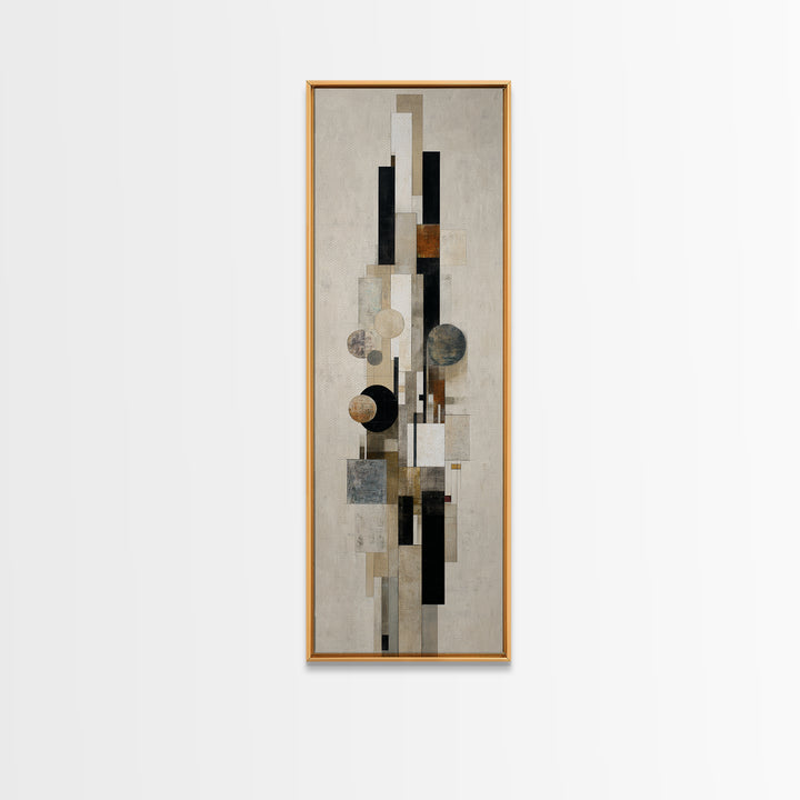 Modern Geometric Composition Canvas Print, Hotel Art, Beach House Decor, Hotel Decor, Abstract Art, Boutique, Contemporary Art, HOT-1x3-67