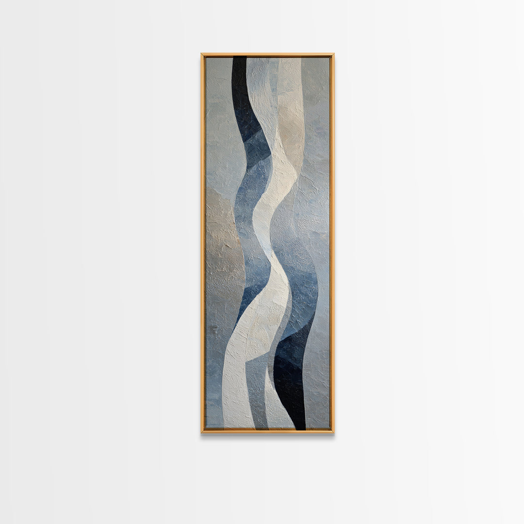 Soft Abstract Wave Forms Framed Canvas Print, Hotel Art, Modern Decor, Hotel Decor, Abstract Art, Boutique, Poster, Wall Decor, HOT-1x3-70