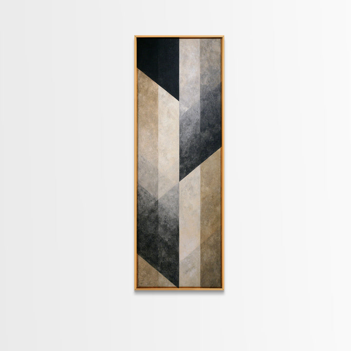 Modern Geometric Composition Framed Canvas Print, Hotel Art, Boho Decor, Hotel Decor, Fine Art, Boutique, Painting, Art Prints, HOT-1x3-91