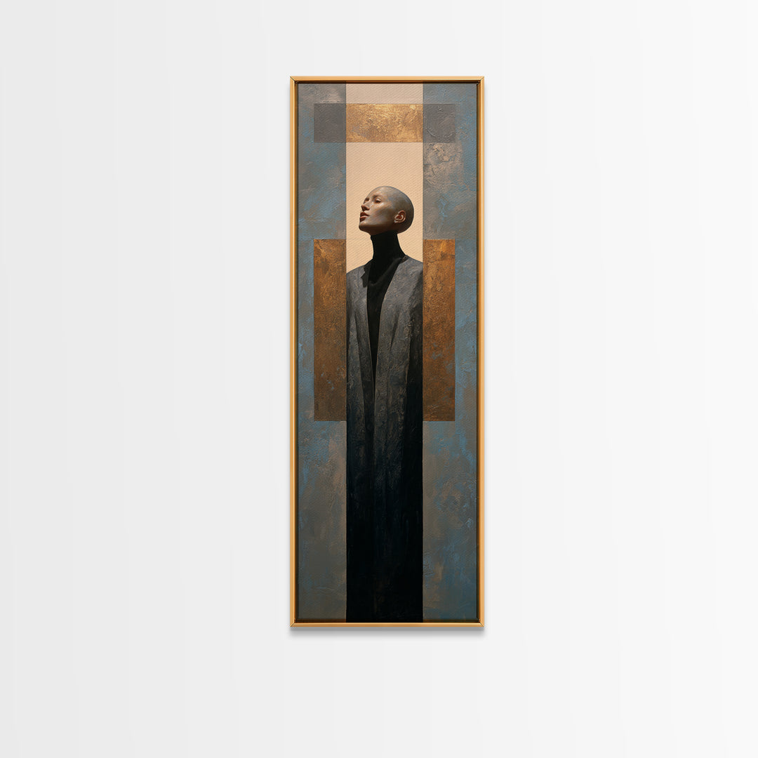 Minimal Sculpture Shapes Framed Canvas Print, Hotel Art, Beach Prints, Hotel Decor, Fine Art, Boutique, Room Decor, HOT-1x3-96