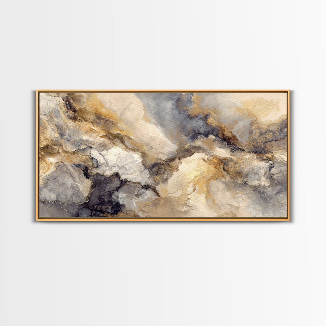 Abstract Marble Texture Framed Canvas Print, Hotel Art, Hotel Decor, Abstract Art, Boutique, Framed Art, Wood Wall Art, HOT-2x1-15