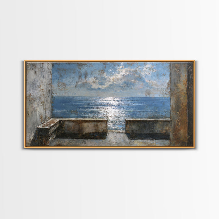 Panoramic Desert Horizon Framed Canvas Print, Hotel Art, Fine Art Print, Hotel Decor, Fine Art, Boutique, Wall Decor, HOT-2x1-16