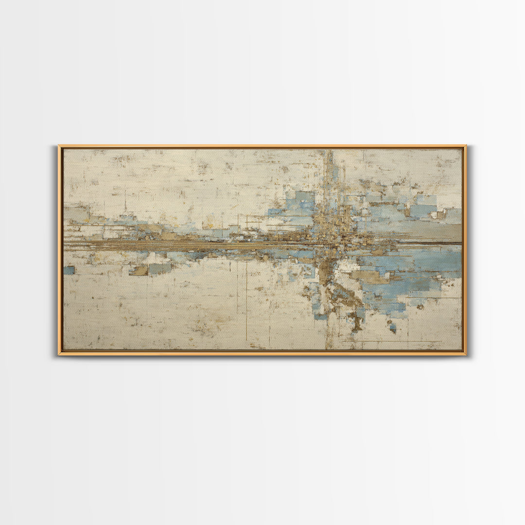 City Map Abstract Lines Without Readable Labels Framed Canvas Print, Hotel Art, Statement Artwork, Hotel Decor, Abstract Art, HOT-2x1-20