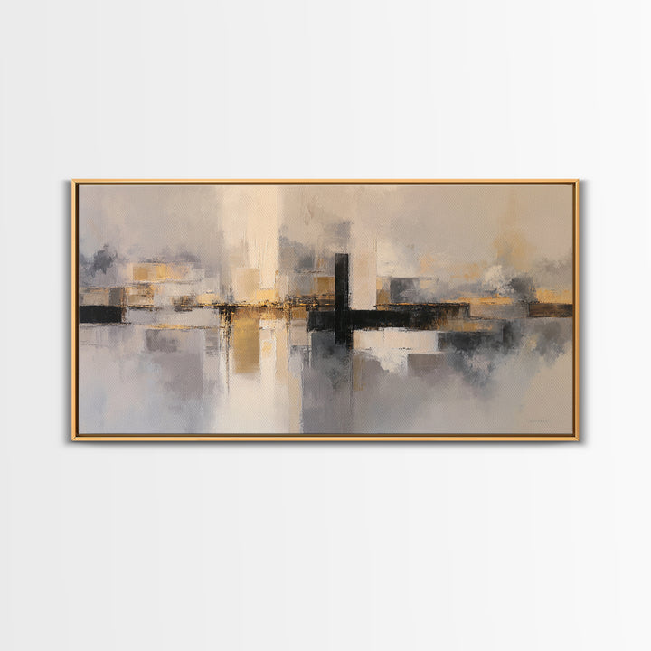 Modern Geometric Composition Framed Canvas Print, Hotel Art, Abstract Art, Hotel Decor, Fine Art, Boutique, Gallery Wall Art, HOT-2x1-3