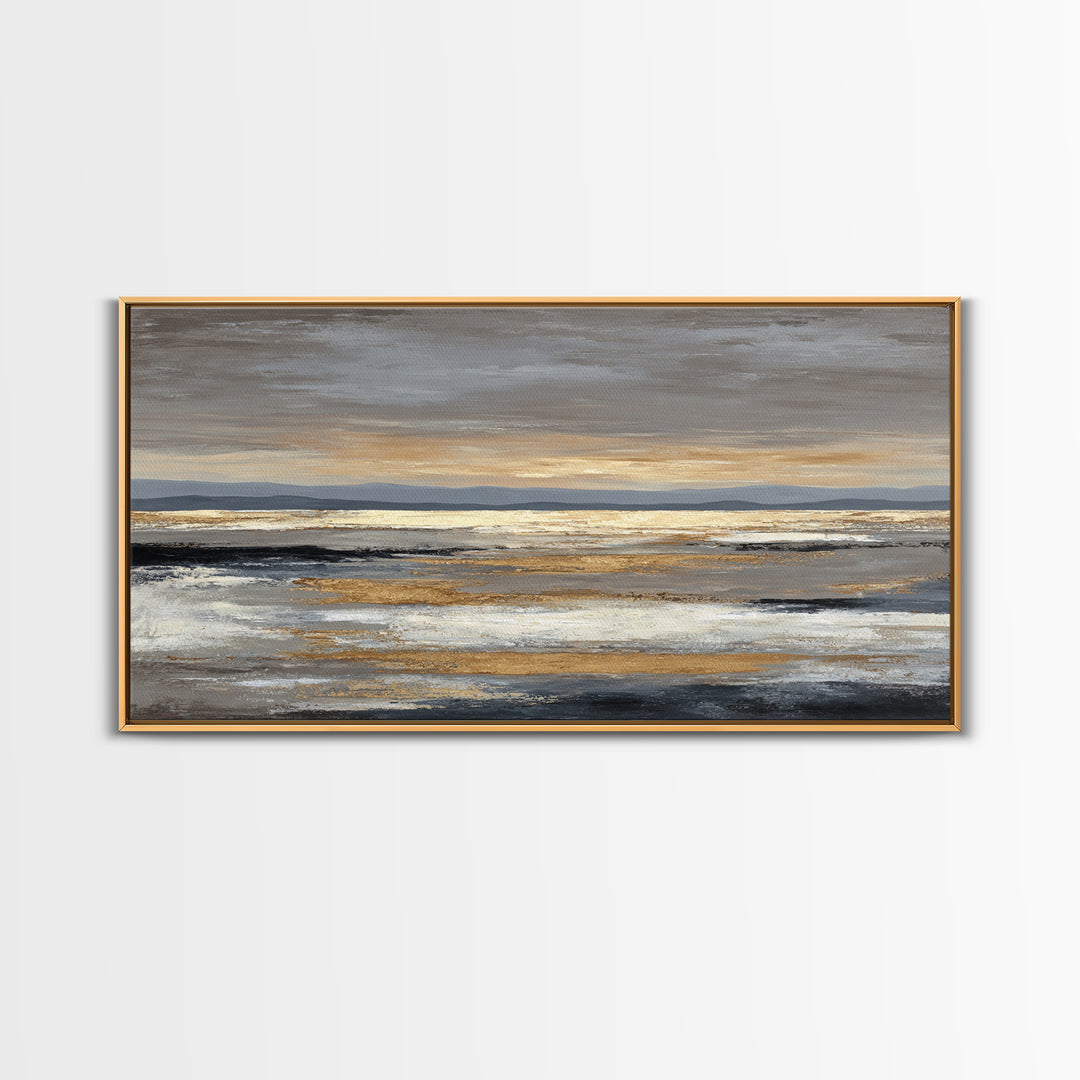 Panoramic Desert Horizon Framed Canvas Print, Hotel Art, Poster, Hotel Decor, Fine Art, Boutique, Wood Wall Art, Printable Art, HOT-2x1-40
