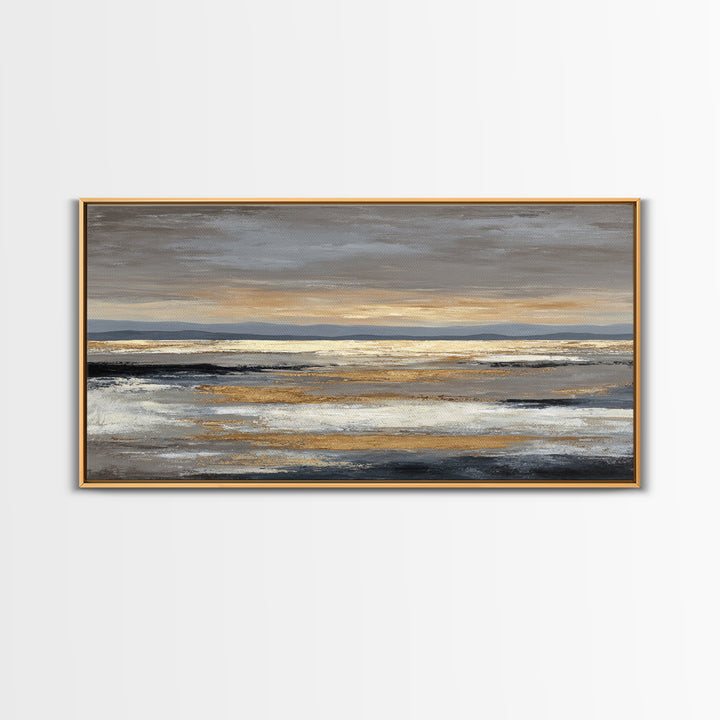 Panoramic Desert Horizon Framed Canvas Print, Hotel Art, Poster, Hotel Decor, Fine Art, Boutique, Wood Wall Art, Printable Art, HOT-2x1-40