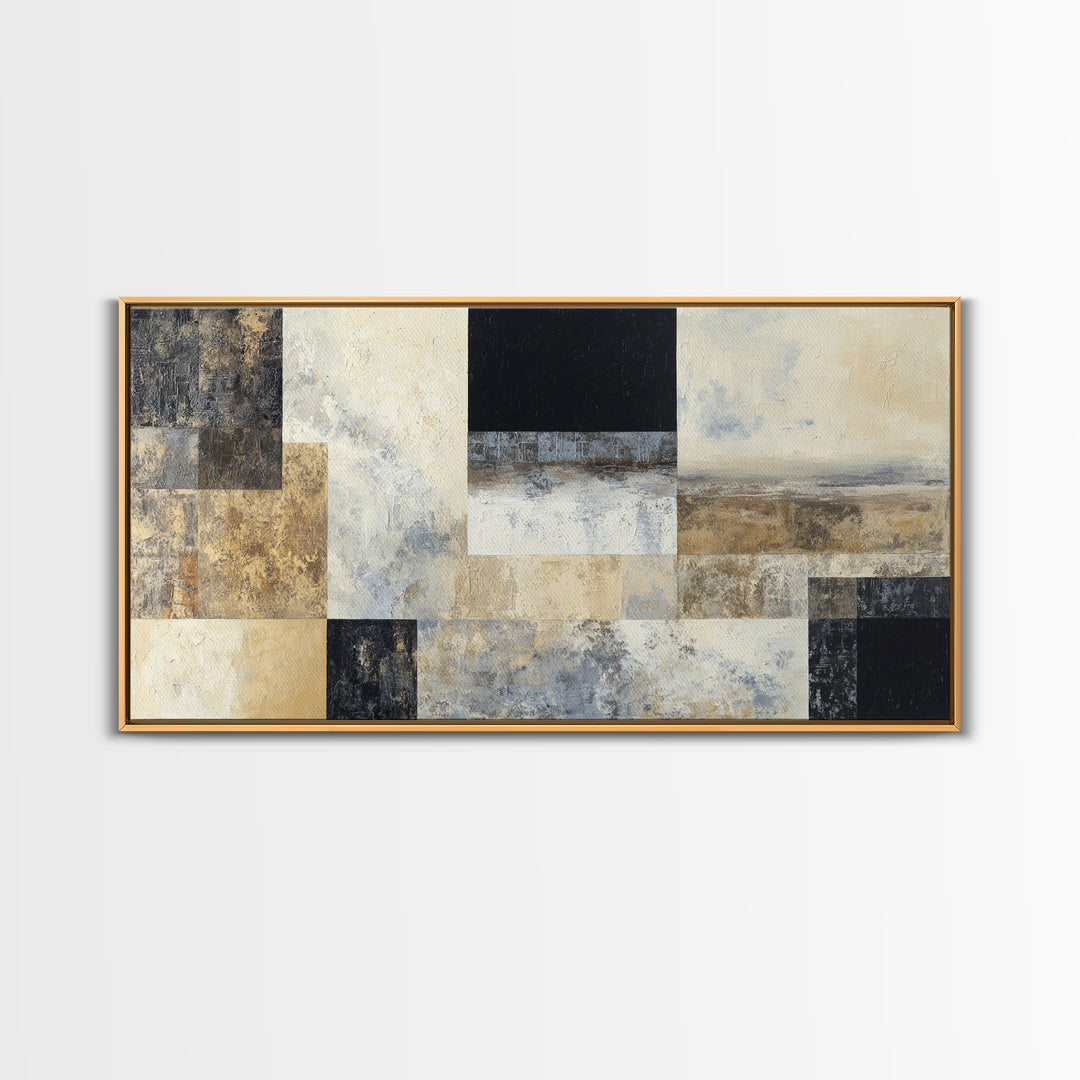 Modern Geometric Composition Framed Canvas Print, Hotel Art, Printable Art, Hotel Decor, Abstract Art, Boutique, Travel Poster, HOT-2x1-51