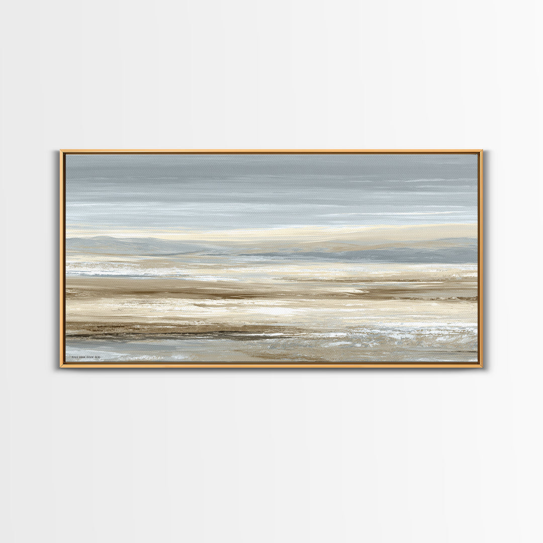 Panoramic Desert Horizon Canvas Print, Hotel Art, Hotel Decor, Oil Painting, Boutique, Wall Sculpture, Coastal Wall Art, HOT-2x1-64