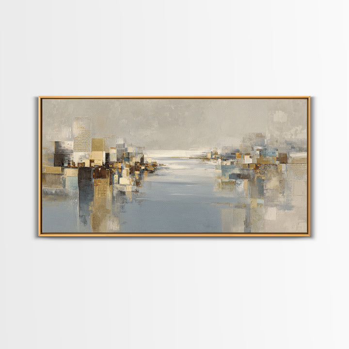 Large Calming Seascape Canvas Print, Hotel Art, Beach Prints, Hotel Decor, Fine Art, Boutique, Room Decor, Textured Painting, HOT-2x1-71