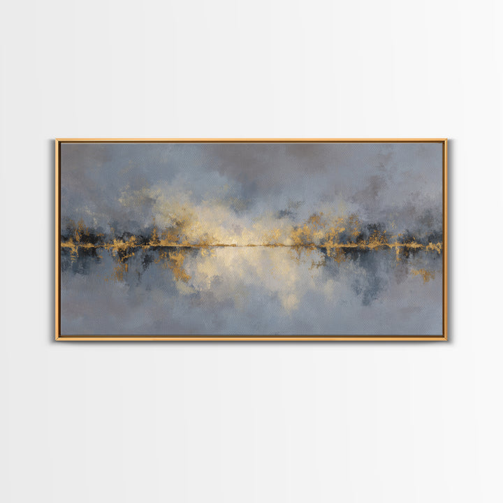 Gold Accented Abstract for Upscale Lobby Framed Canvas Print, Hotel Art, Printable Art, Hotel Decor, Abstract Art, Boutique, HOT-2x1-81